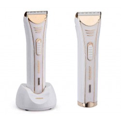 JINDING Electric Hair Clipper Trimmer White Ceramic Blade Sharp Rechargeable Scissors Groom Shaver