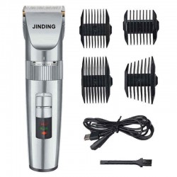 JINDING LED Display Rechargeable Hair Clipper Trimmer Beard Shaver Washable  Ceramic Blade Men Child
