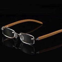 KCASA Anti Impact Anti Glare Reading Glasses Polycarbonate Flexile Mix Frame Wooden Legs