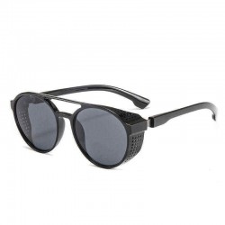 KCASA Fashion Sunglasses Men Women Punk Retro Round Sunglasses Anti-UV