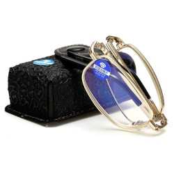 KCASA Fatigue Relief Anti Blue Ray Blue Light Blocking Foldable Reading Glasses Portable Magnifying
