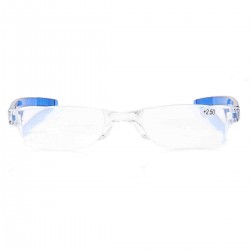 KCASA Light Weight Blue Rimless Resin Magnifying Best Reading Glasses Fatigue Relieve