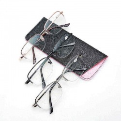 KCASA Progressive Multifocal Reading Glasses HD Comfortable Automatic Zoom Lens With Leather Case
