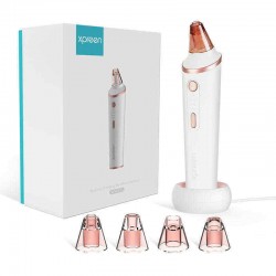 KCASA XPREEN Vacuum Pore Cleaner Electric LED Light  Blackhead Remover Suction Tool W/ Wireless Charge Base