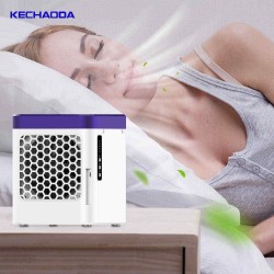 KECHAODA USB Mini Portable Air Conditioner Humidifier Purifier Desktop Air Cooling Fan Air Cooler Fan for Office Home