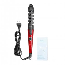 KEMEI KM-1026 360 Roatating Hair Curler Ceramic Coating Curling Iron with Floating Plates Hair Styling Wand