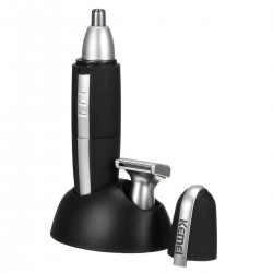 KM-600 Mute 2 In 1 Nose Ear LED Light Sideburn Beard Hair Trimmer Eyebrow Clipper