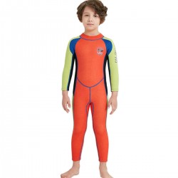 Kids Boy Scuba One-piece Diving Suit UV Protection Thermal Snorkeling Wetsuit Surfing Swimwear