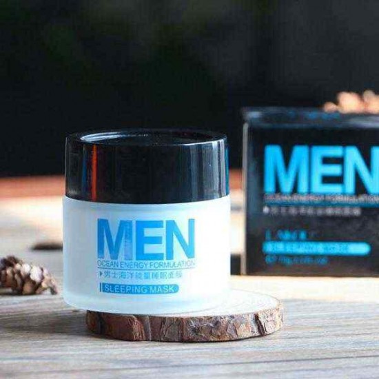 LAIKOU Men Ocean Energy Formulation Sleeping Face Mask Moisturizing Oil Control Shrink Pores