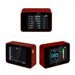 LCD Portable Air Quality Tester Health Testing Laser PM1.0 PM2.5 PM10 Detector Home Office Car Air Quality Tester