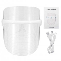 LED 3 Color Photon Light Mask Beauty Device Skin Care Facial Phototherapy Wrinkle Acne Remover Beauty Machine