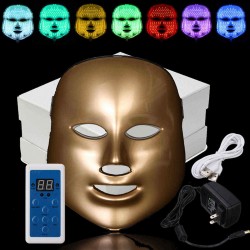 LED Photon Skin Rejuvenation Facial Neck Mask Beauty Therapy Machine Firming Tightening 7 Colors