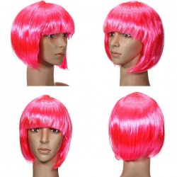 Ladies Cosplay BOB Style Short Straight Hair Wigs