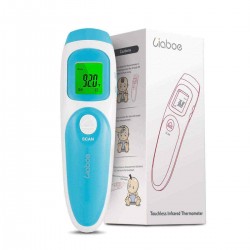 Liaboe Digital Infrared Thermometer Ear and Forehead 1 Second Accurate Reading Records Memory with Audible Alarm for Baby