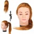 Long Hair Practice Clamp Hairdressing Training Blonde Mannequins Head