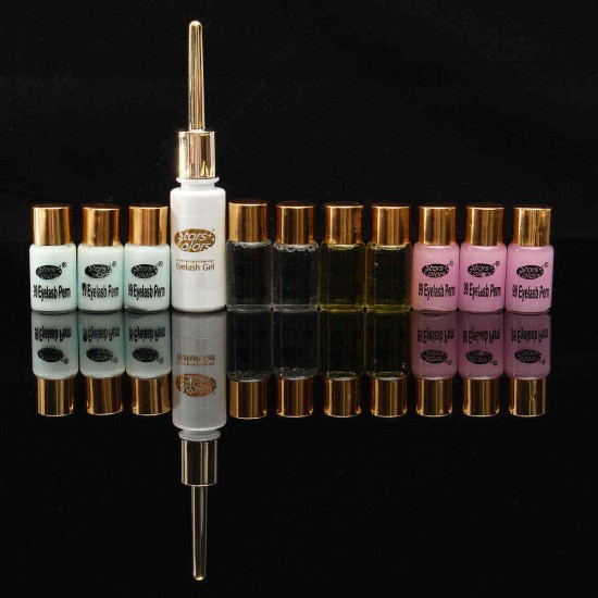 Longer Eyelashes Curling Curler Perming Wave Rod Glue Long Eyelash Lash Perm Kit Sets Eye Makeup Longer Eyelashes Curling Curler Perming Wave Rod Glue Long Eyelash Lash Perm Kit Sets Eye Makeup