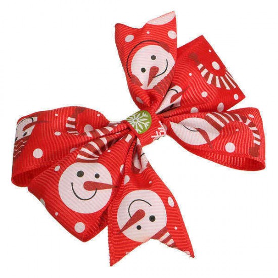 Lovely Baby Girls Christmas Hair Clips Hairpins Bowknot Xmas Accessories 6 Different Patterns