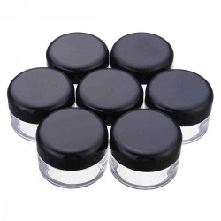 LuckyFine 10pcs Transparent Empty Eye Cream Jar Cosmetic Plastic Bottle Travel Makeup Container