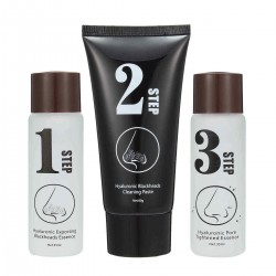 Luckyfine 3 Steps Blackhead Removal Face Nose Mask Blackhead Acne Removal Activated Carbon Set
