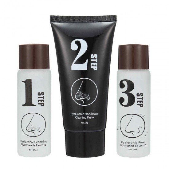 Luckyfine 3 Steps Blackhead Removal Face Nose Mask Blackhead Acne Removal Activated Carbon Set Luckyfine 3 Steps Blackhead Removal Face Nose Mask Blackhead Acne Removal Activated Carbon Set