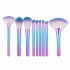 Luckyfine 9pcs Makeup Brushes Soft Gradual Color Foundation Powder Liquid Blender Eyeshadow Tool