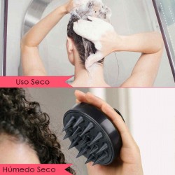Luckyfine Hair Scalp Manual Massager Shampoo Brush Scalp Care Hair Cleaning Shower Soft Silicone Comb Men Women Kids and Pets Comfortable Massage Experience