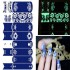Luminous Square Grid Noctilucent Decal Pirate Nail Art Sticker