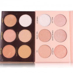 MISS ROSE 6 Colors Highlighter Powder Shading Shimmer Contour Mineral Nude Makeup Cosmetic