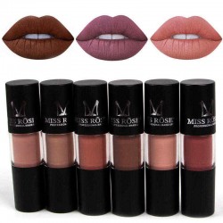 MISS ROSE Cylindrical Matte Velvet Kiss-Proof Lip Gloss Waterproof Long Lasting Professional Makeup