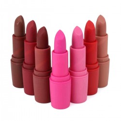 MISS ROSE Matte Dusty Rose Bullet Lipstick Deep Red Lip Sticks Waterproof 7 Colors