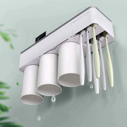 Magnetic Toothbrush Holder Bath Wall Mounted Toothpaste Caddy Stand Organizer