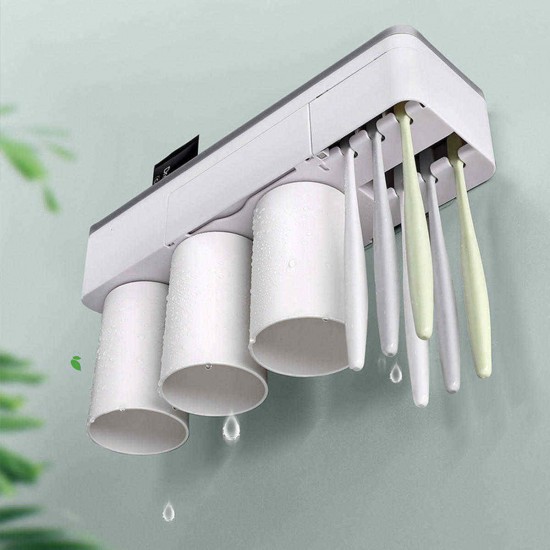 Magnetic Toothbrush Holder Bath Wall Mounted Toothpaste Caddy Stand Organizer Magnetic Toothbrush Holder Bath Wall Mounted Toothpaste Caddy Stand Organizer