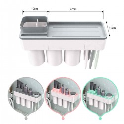 Magnetic Toothbrush Holder Bath Wall Mounted Toothpaste Caddy Stand Organizer