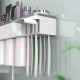 Magnetic Toothbrush Holder Bath Wall Mounted Toothpaste Caddy Stand Organizer Magnetic Toothbrush Holder Bath Wall Mounted Toothpaste Caddy Stand Organizer