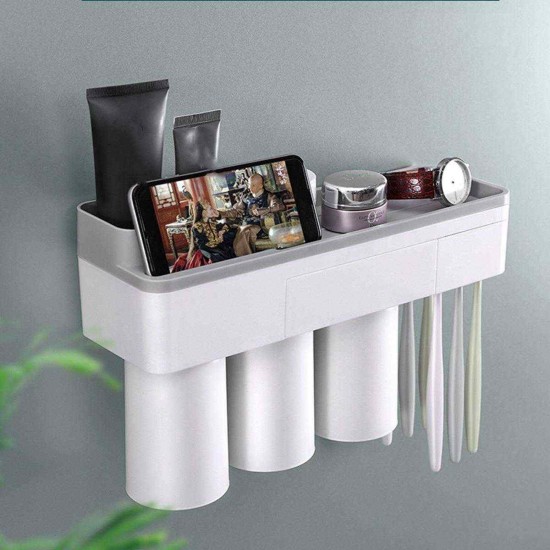 Magnetic Toothbrush Holder Bath Wall Mounted Toothpaste Caddy Stand Organizer Magnetic Toothbrush Holder Bath Wall Mounted Toothpaste Caddy Stand Organizer