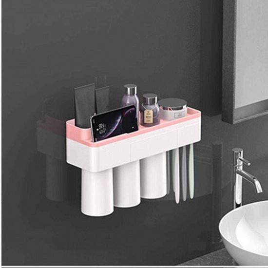 Magnetic Toothbrush Holder Bath Wall Mounted Toothpaste Caddy Stand Organizer Magnetic Toothbrush Holder Bath Wall Mounted Toothpaste Caddy Stand Organizer