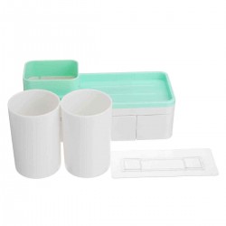 Magnetic Toothbrush Holder Toothpaste Dispenser Bathroom Organizer Storage 2/3 Cup Toothbrush Squeezer
