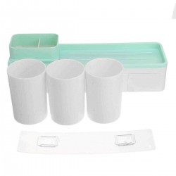 Magnetic Toothbrush Holder Toothpaste Dispenser Bathroom Organizer Storage 2/3 Cup Toothbrush Squeezer