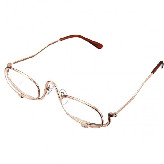 Magnifying Makeup Reading Glasses Eye Spectacles Flip Down Lens Folding Cosmetic Readers Magnifying Makeup Reading Glasses Eye Spectacles Flip Down Lens Folding Cosmetic Readers