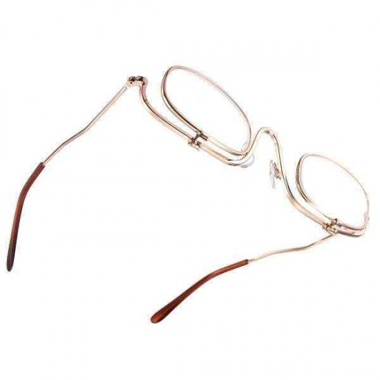 Magnifying Makeup Reading Glasses Eye Spectacles Flip Down Lens Folding Cosmetic Readers Magnifying Makeup Reading Glasses Eye Spectacles Flip Down Lens Folding Cosmetic Readers