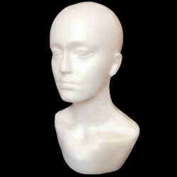 Male Polystyrene Foam Mannequin Stand Model Display Head Hat Cap Wig