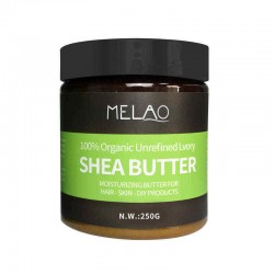 Melao Natural Shea Butter Moisturizing Butter for Hair Skin Body Cream Facial 250g