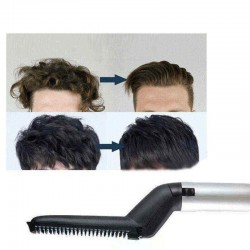 Men Quick Hair Straightener Comb Multifunctional  Hair Curler Tool Electric Hair Styler for Men