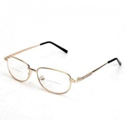 Metal Frame Rimmed Comfortable Bifocal Presbyopic Fatigue Relieve Reading Glasses Strength 1.0 1.5 2.0 2.5 3.0