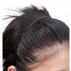 Metal Hair Hoop Black Wave Headbrand Sport Hair Band Unisex Women Men