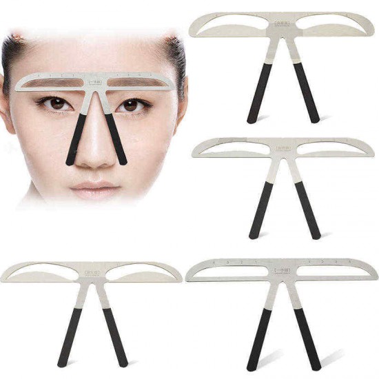 Metal Tattoo Eyebrow Shaping Stencil Ruler Caliper Measure Tool Microblading Brow Template Metal Tattoo Eyebrow Shaping Stencil Ruler Caliper Measure Tool Microblading Brow Template
