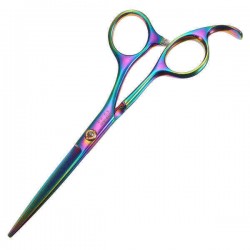Mini Convenient Professional Salon Colorful Toothless Haircut Scissors