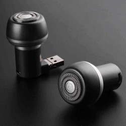 Mini Electric Beard Shaver Face Mustache Clipper Trimmer Travel Razor Kit 2-in-1 Micro USB/USB Connector