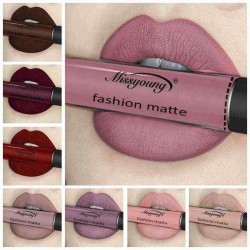 Missyoung Matte Lip Gloss Lips Lipstick Long Lasting Liquid Cosmetics Exaggerated Makeup