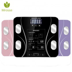 Mrosaa Body Fat Scale Floor Scientific Smart Electronic LED Digital Weight Body Index Bathroom Balance BMI Weighing Scales
